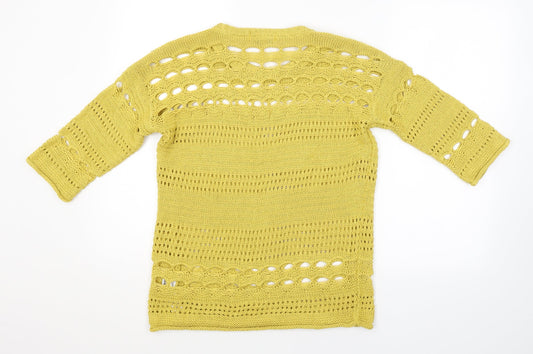 Womens UK Size S NEXT Yellow Pullover Jumper