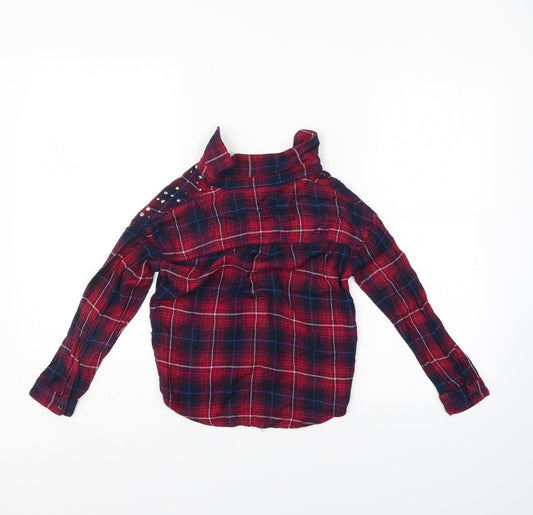 I love girl wear Girls Multicoloured Check Basic Button-Up Size 9 Years