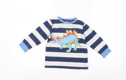 Jim Jams Boys Blue Striped Pyjama Top Size 2-3 Years