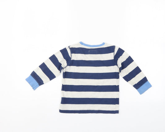 Jim Jams Boys Blue Striped Pyjama Top Size 2-3 Years