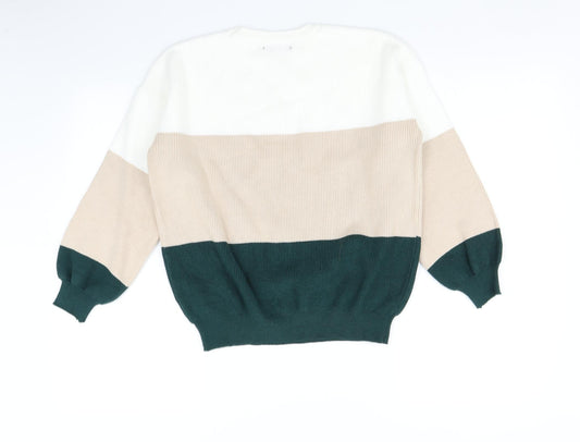 SheIn Womens Multicoloured Striped  Pullover Jumper Size S