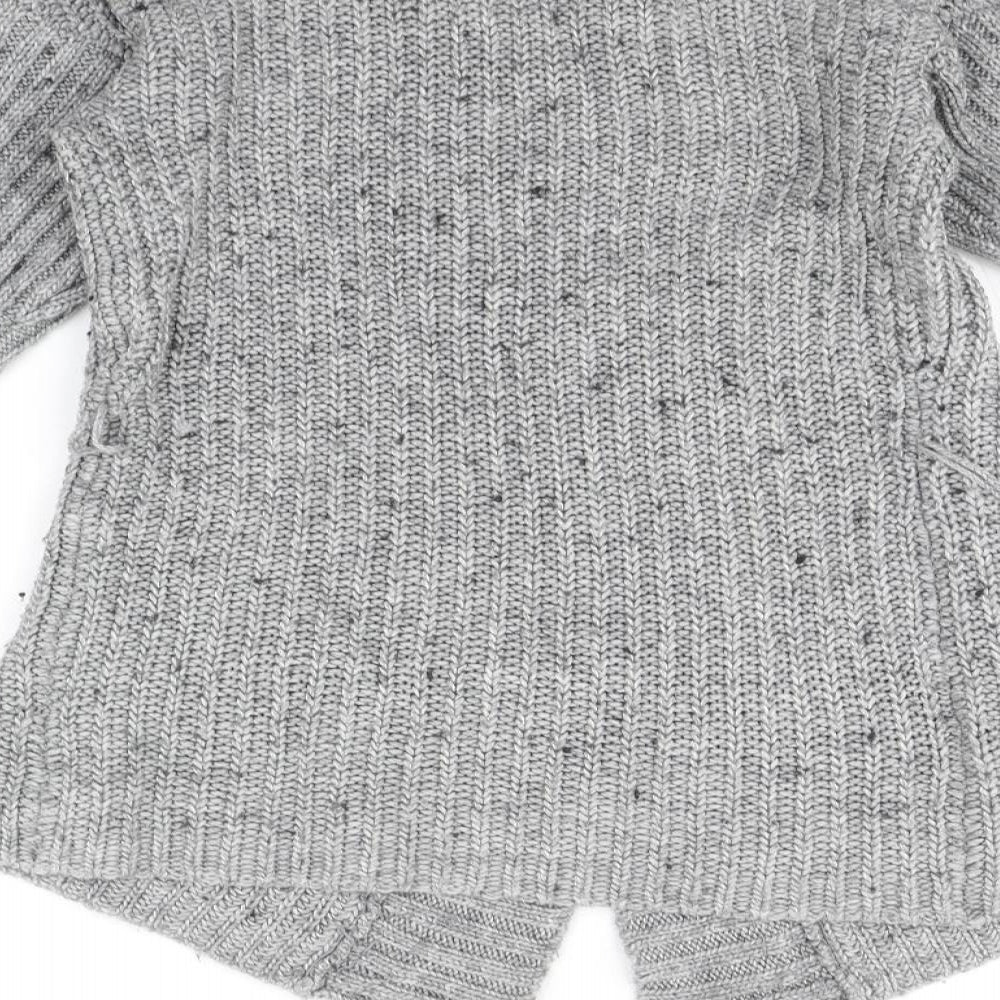 Womens UK Size 8 Dorothy Perkins Grey Cardigan Jumper