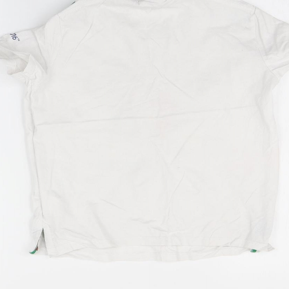 Brand and care label for Euro 2016 boys’ white basic t-shirt, size 7-8, years - wales 2016