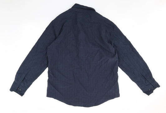 Mens UK Size M Blue Harbour Blue Button-Up Long Sleeve Casual Shirt