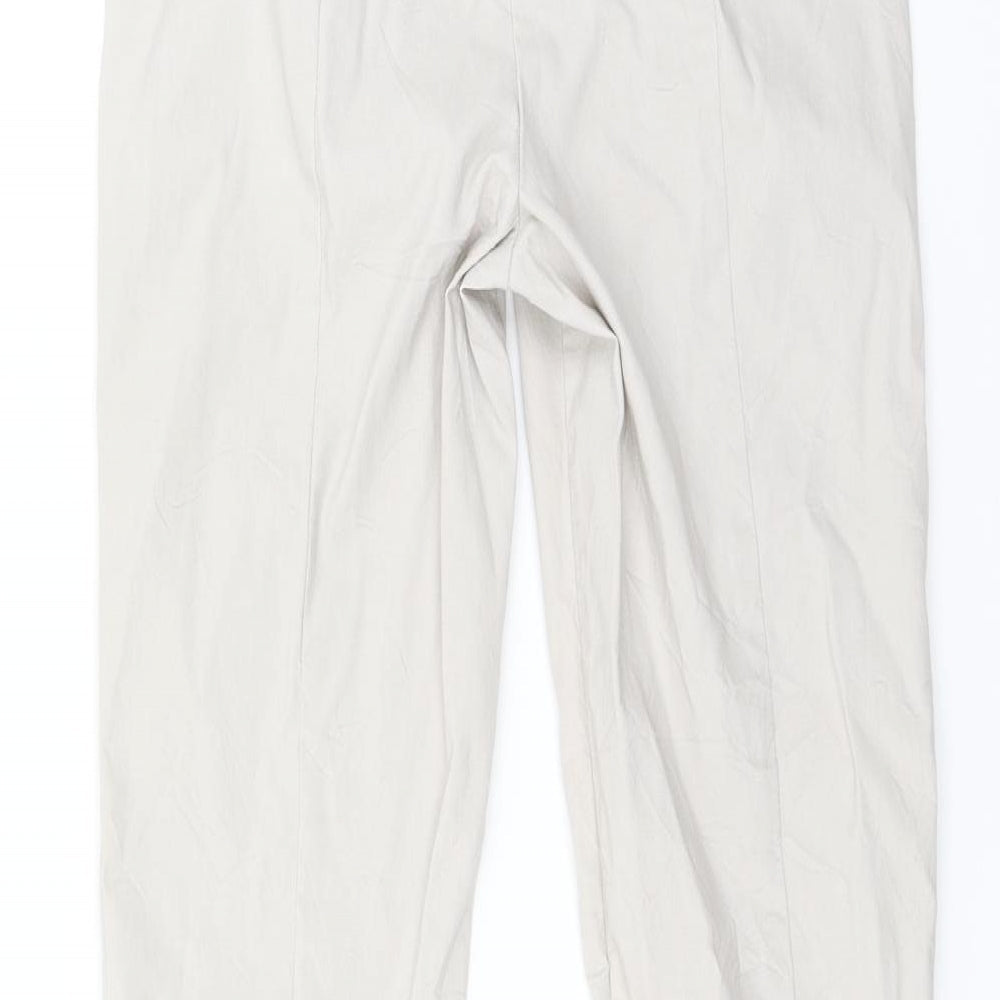 Womens UK Size 6 Preworn Regular Fit Ivory Trousers