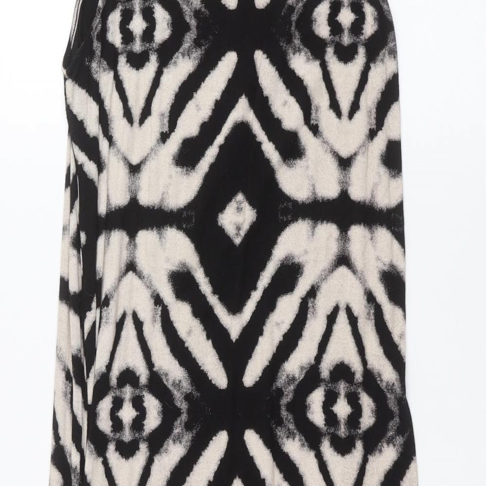 Brand and care label for River Island women’s black pencil dress, size UK 10