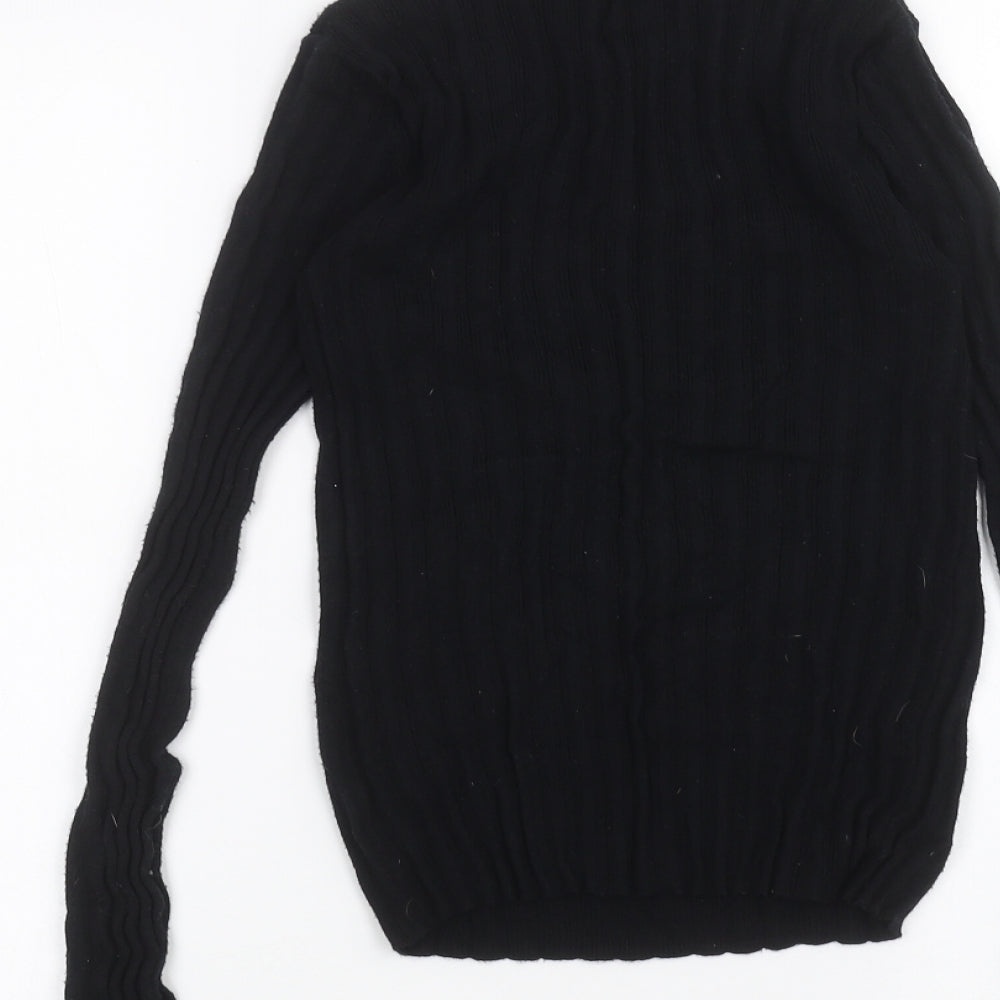 Womens UK Size 8 Topshop Black Basic T-Shirt