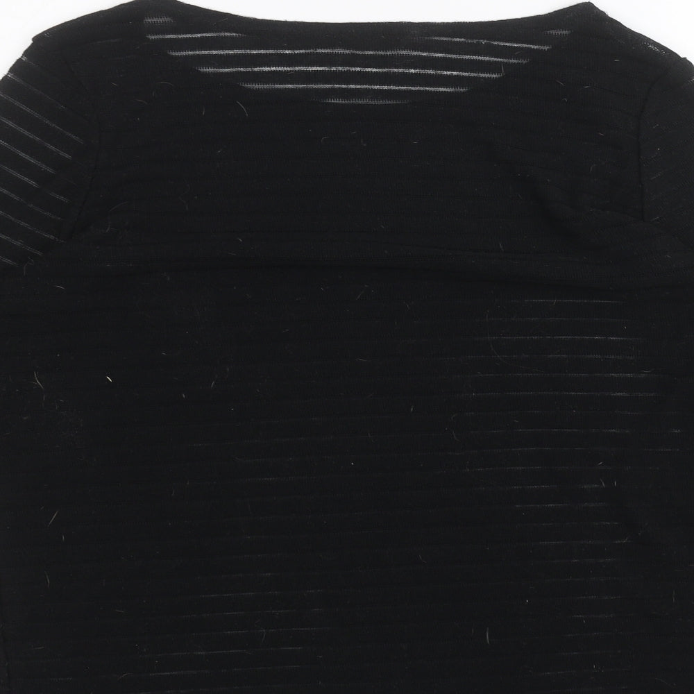 Womens UK Size 12 River Island Black Basic T-Shirt