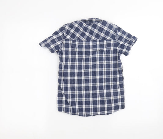 TU Girls Blue Basic Button-Up Size 7 Years