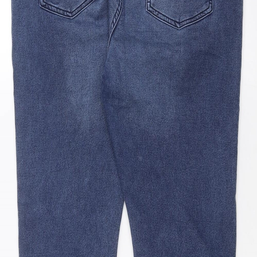 Brand and care label for Pep&Co women’s blue skinny jeans, size M, 29-inch leg
