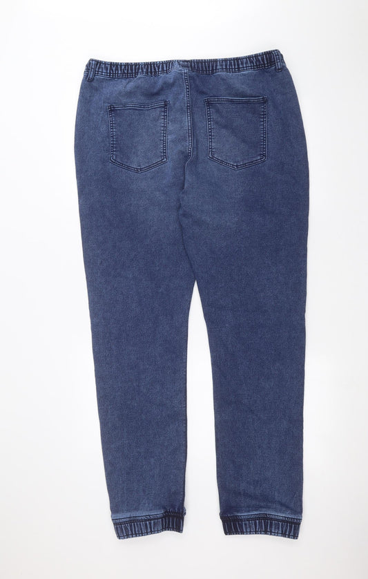 Back view of Pep&Co women’s blue jegging jeans, size L, 30-inch leg