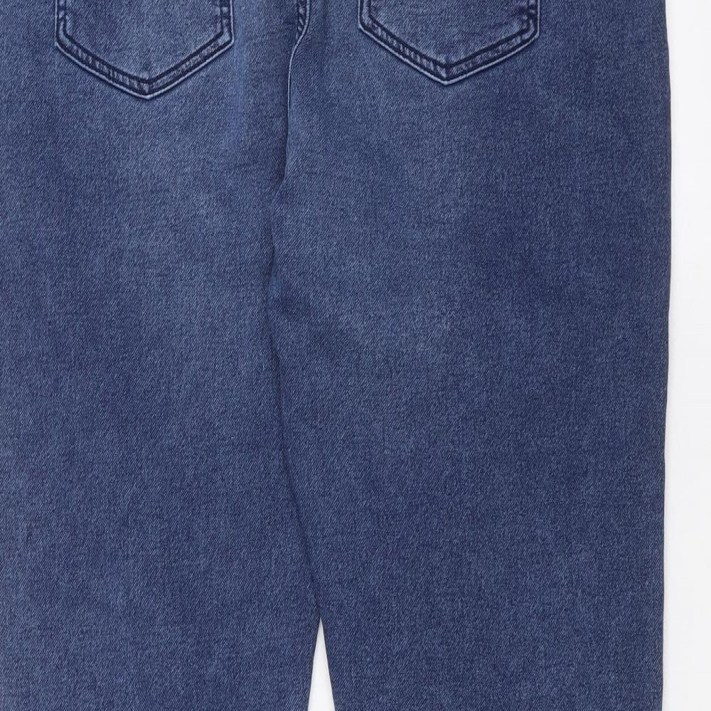 Brand and care label for Pep&Co women’s blue jegging jeans, size L, 30-inch leg
