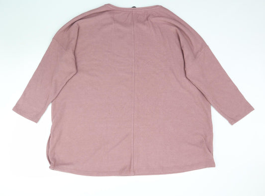 George Womens Pink Basic T-Shirt Size XL