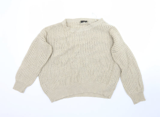 Womens UK Size M Originals Beige Pullover Jumper