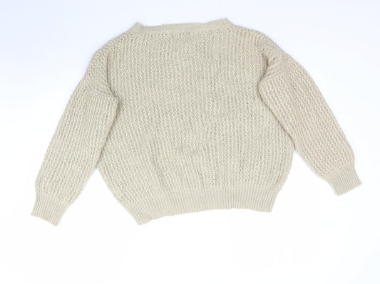Womens UK Size M Originals Beige Pullover Jumper