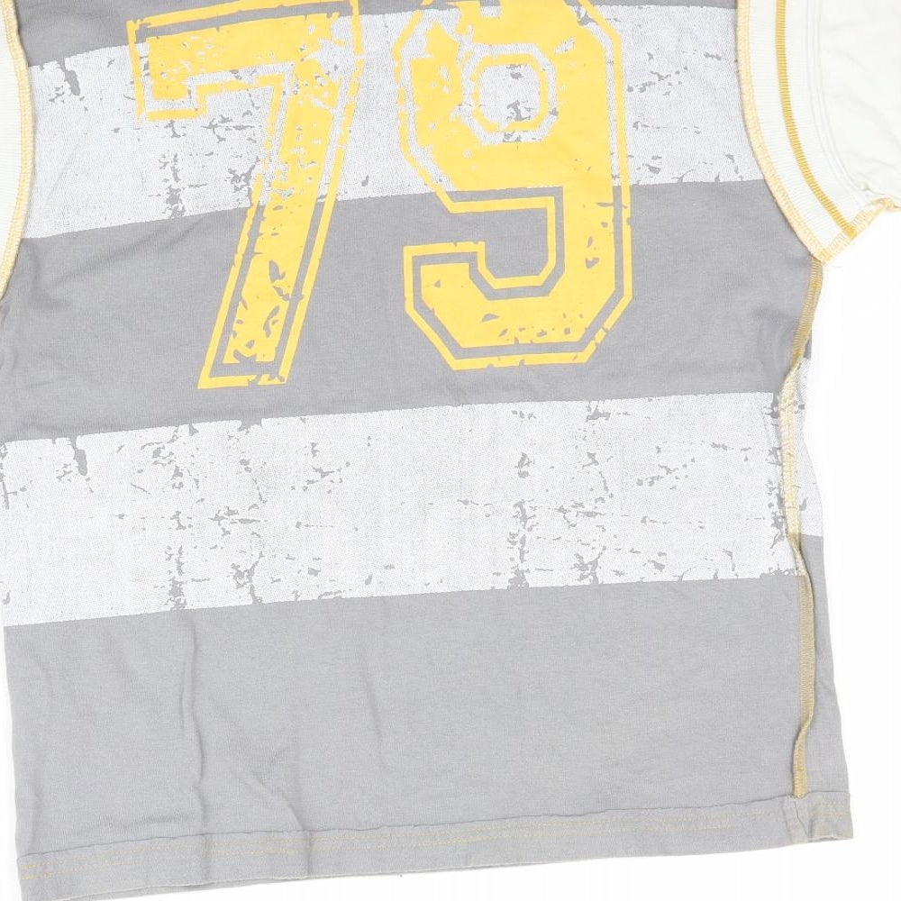 Brand and care label for Rebel boys’ multicoloured basic t-shirt, size 9-10, years - football