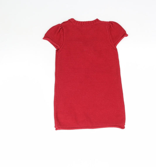 NEXT Girls Red Knit Mini Size 2-3 Years - Bow detail