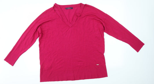 Womens UK Size M Mango Pink Basic Blouse