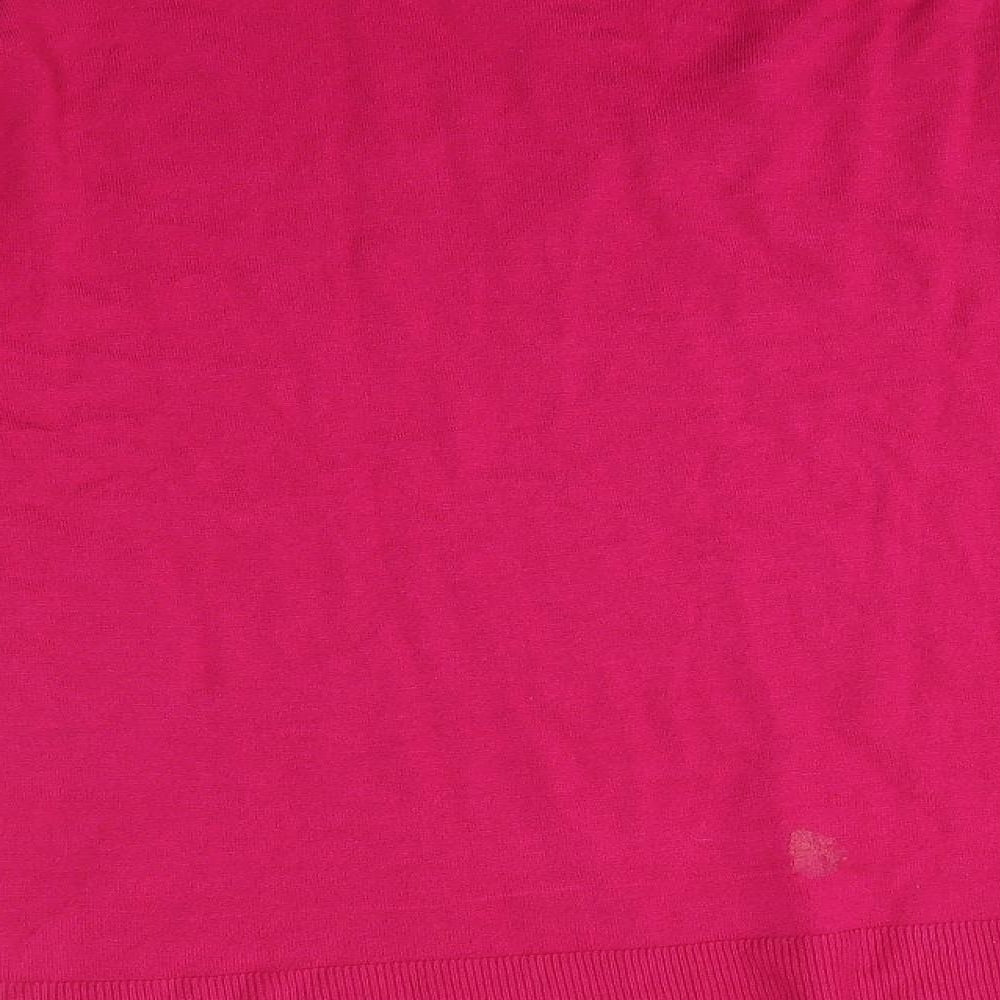 Womens UK Size M Mango Pink Basic Blouse