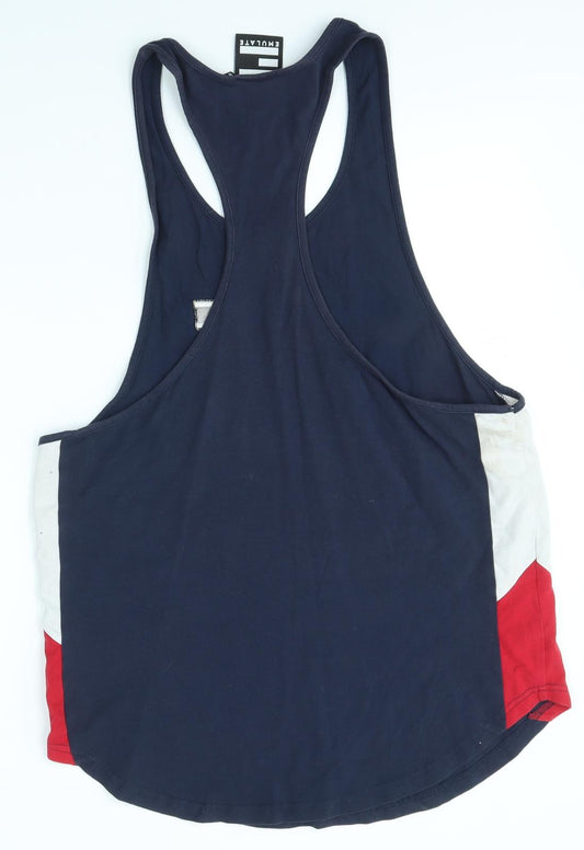 EMULATE Mens Multicoloured Basic Tank Size M