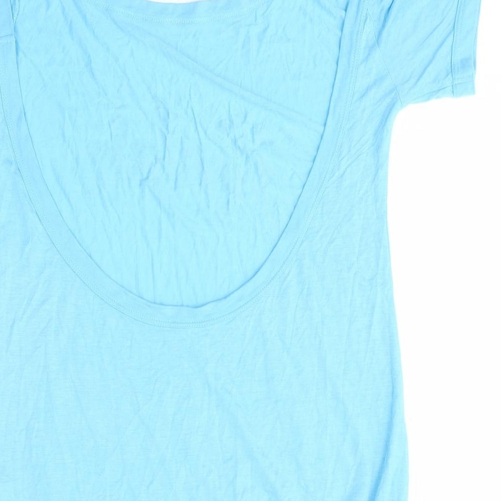 Womens UK Size S Reebok Blue Basic T-Shirt