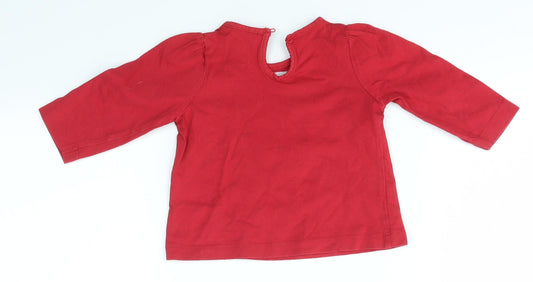 Matalan Baby Red Basic T-Shirt Size 6-9 Months