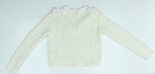 Womens UK Size 6 Miss Selfridge Ivory Pullover Jumper