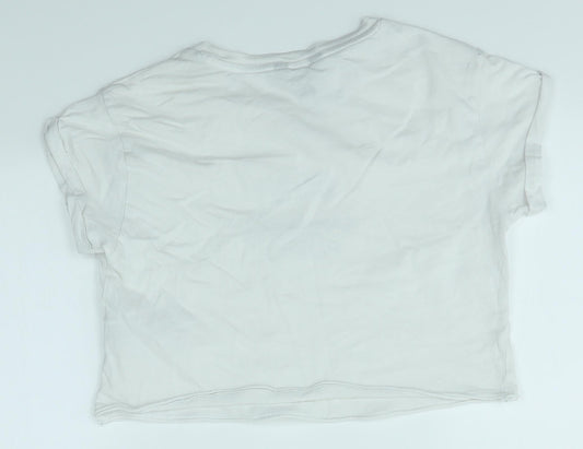 New Look Girls White Basic T-Shirt Size 10-11 Years