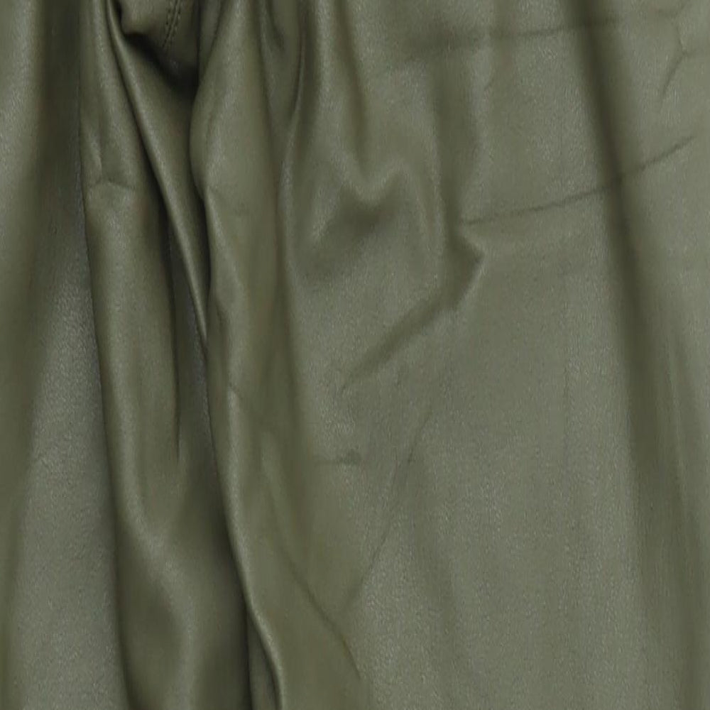 Womens UK Size 8 Topshop Regular Fit Green Trousers