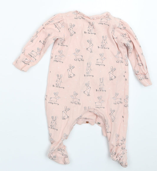George Girls Pink Geometric Babydoll One Piece Size 3-6 Months