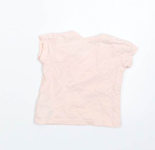 Primark Girls Pink Basic T-Shirt Size 3-6 Months