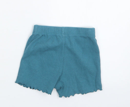 George Girls Blue Cropped Trousers Size 3-6 Months