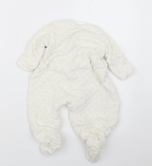 kyle&deena Girls White Coverall Outfit/Set Size 6-9 Months