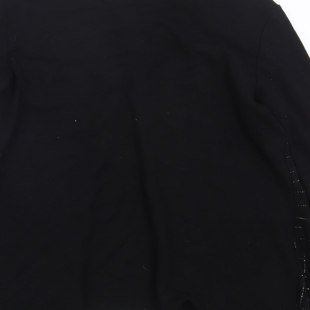 Brand and care label for Bonmarché women’s black cardigan jumper, size M
