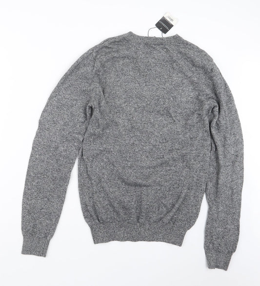 Peacocks Mens Grey Knit Pullover Jumper Size S