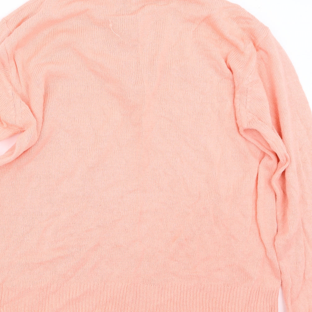 Brand and care label for Damart women’s orange knit jumper, size UK 16