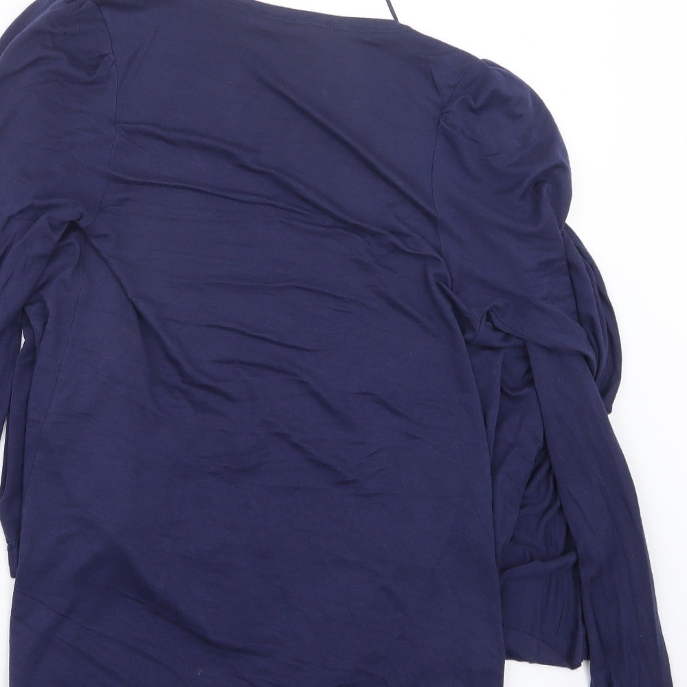 Brand and care label for George women’s blue jacket, size UK 8