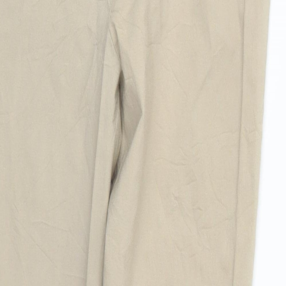 Brand and care label for Lila La Tigresse women’s beige carrot leggings, size UK 33, in, 24-inch leg
