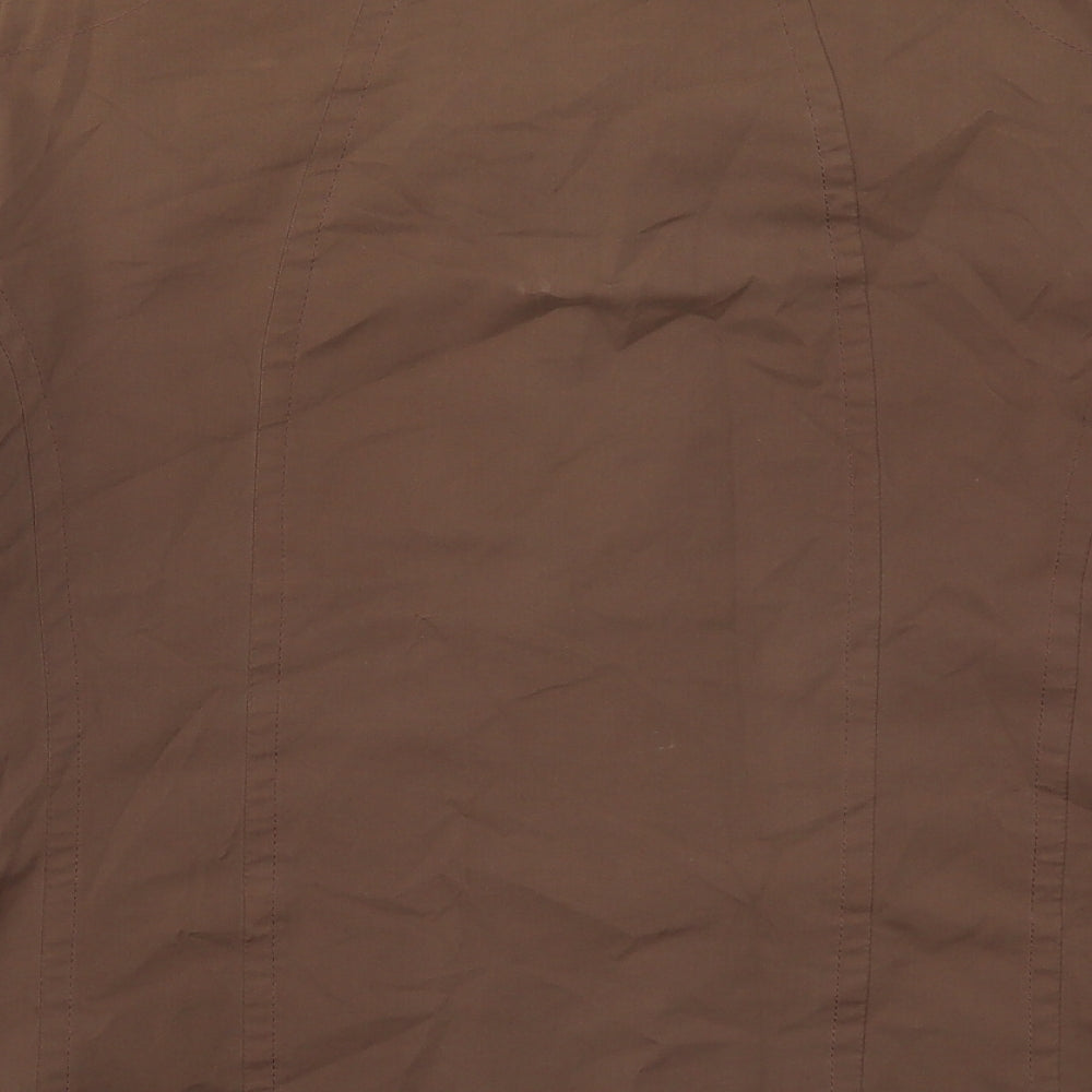 Brand and care label for Klass women’s brown jacket, size L