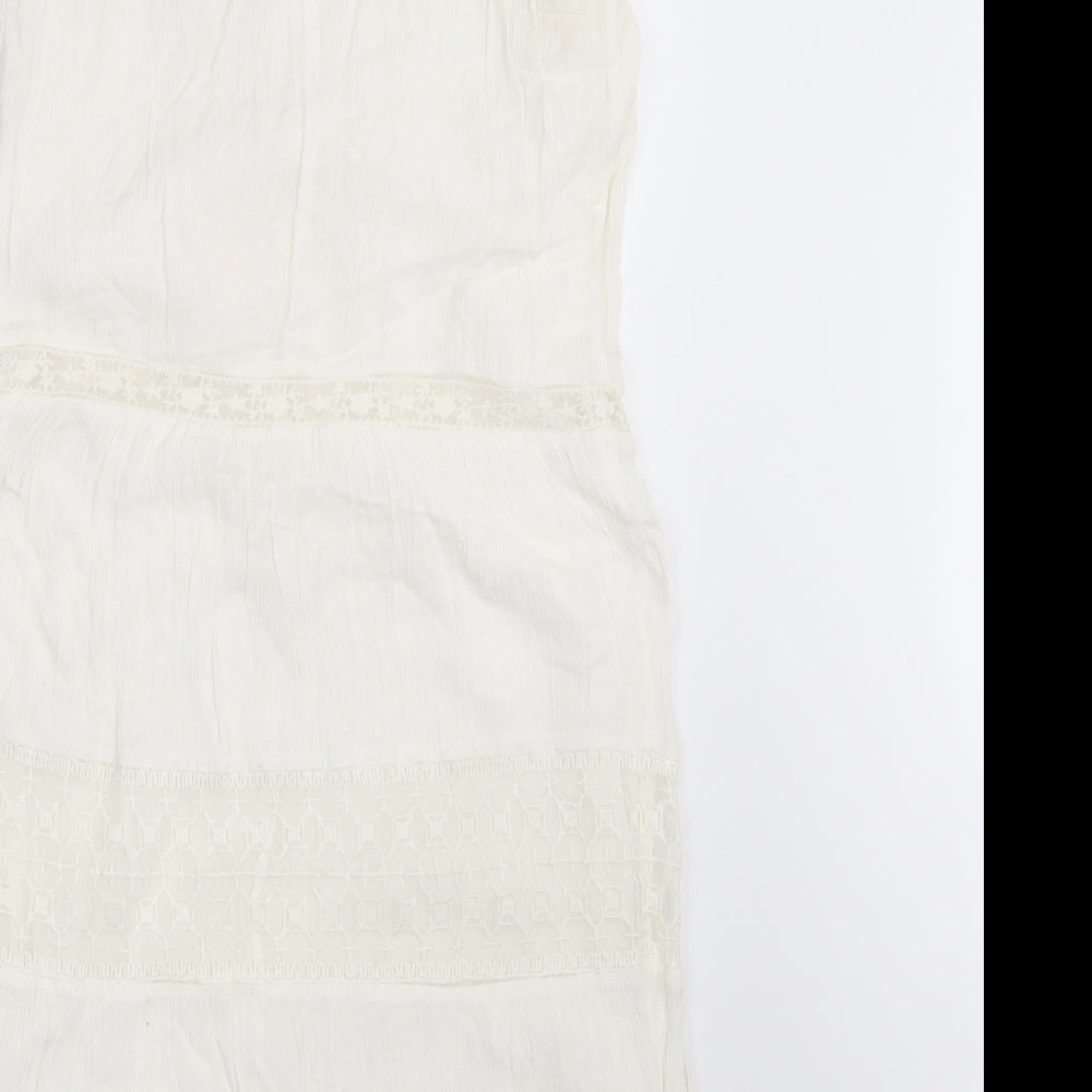 Boohoo Womens Ivory Argyle/Diamond Fit & Flare Size 8