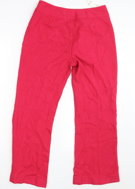 Womens UK Size 12 NEXT Regular Fit Dress Pants Pink Trousers