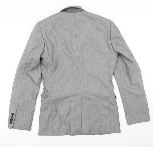 Mens UK Size 34 Cedar Wood State Regular Grey Suit Jacket