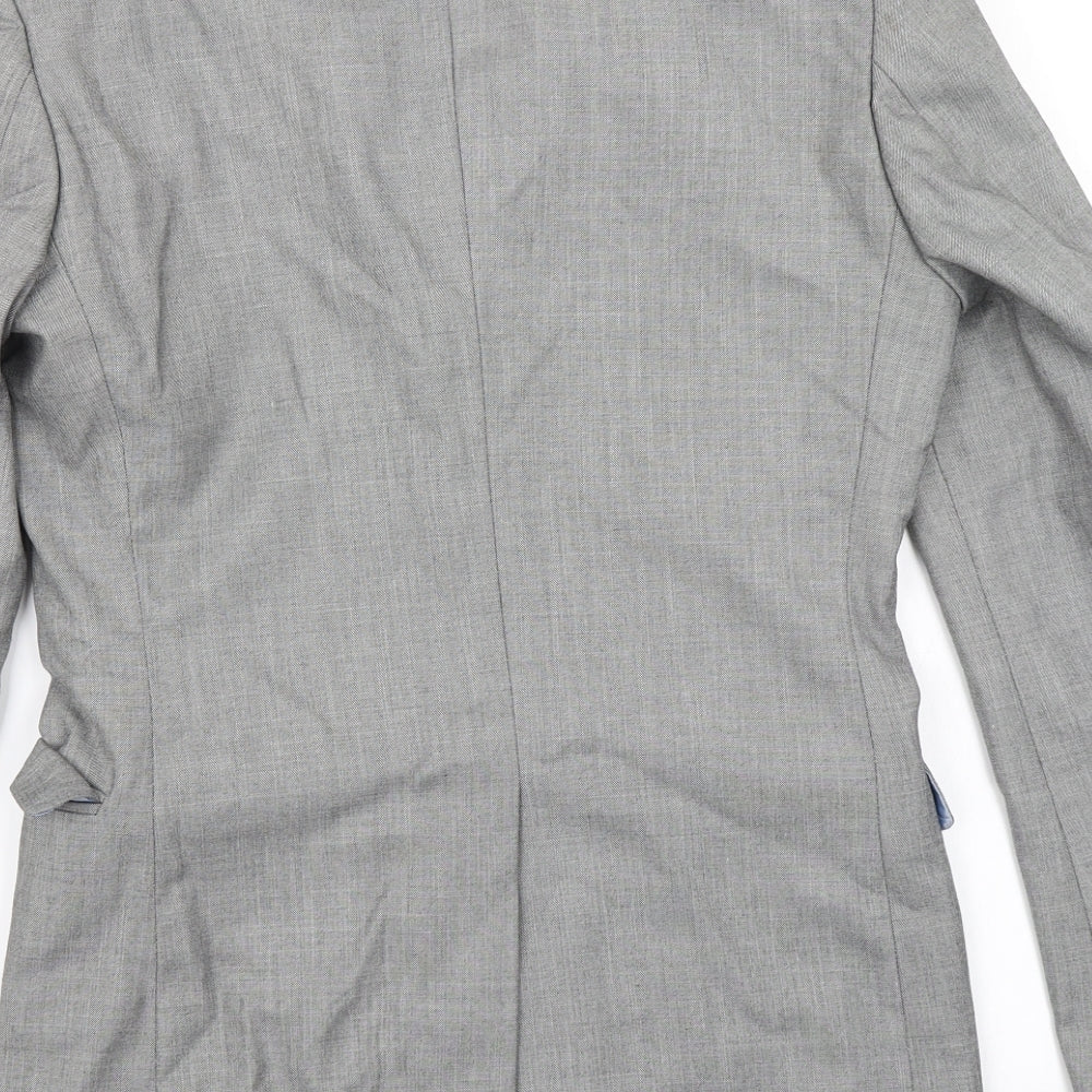 Mens UK Size 34 Cedar Wood State Regular Grey Suit Jacket