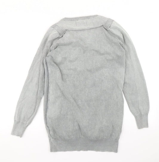 Womens UK Size 10 Insight Grey Cardigan Jumper