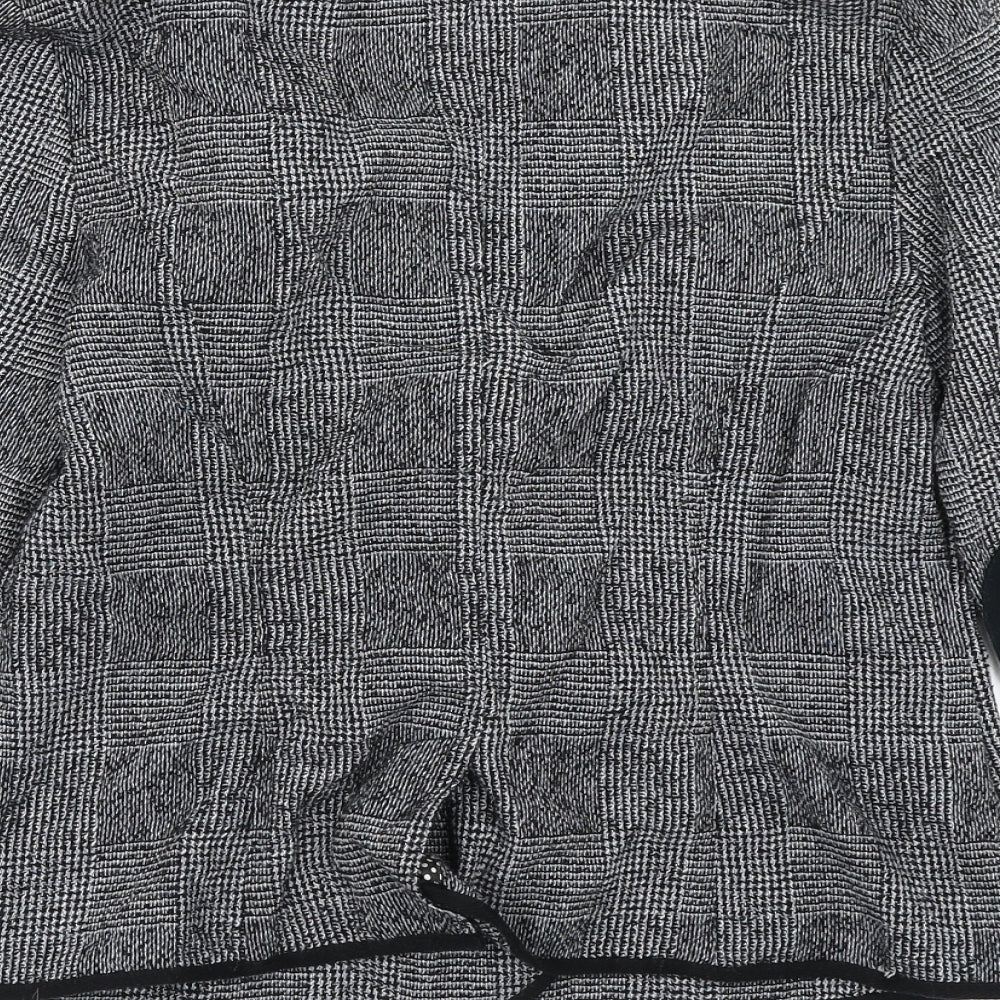 NEXT Womens Grey Check Jacket Blazer Size 10
