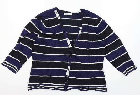 Womens UK Size M Precis Blue Cardigan Jumper