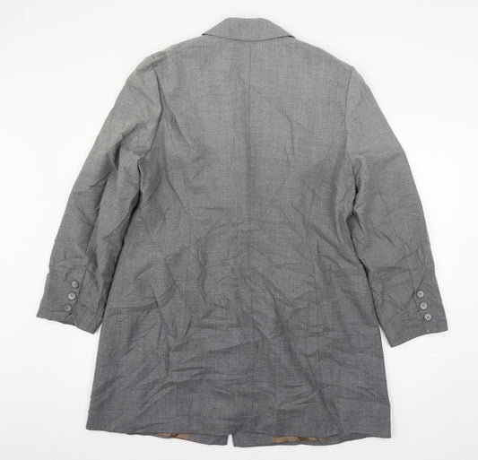 Bianca Womens Grey Jacket Suit Jacket Size 16 - ombre