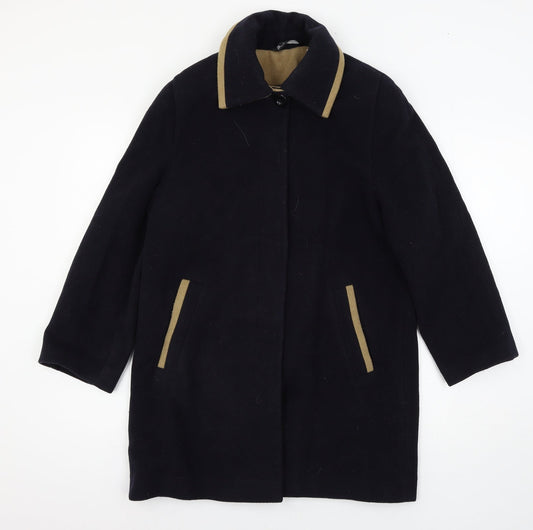 Womens UK Size 10 BHS Black Overcoat