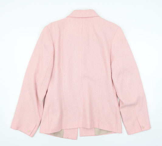 Preworn Womens Pink Pea Coat Coat Size 10