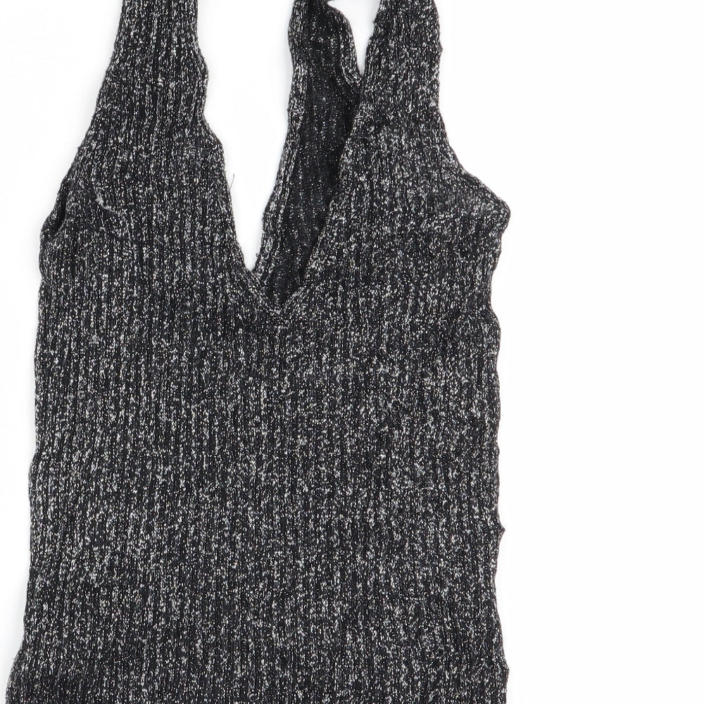 Womens UK Size 6 Topshop Black Basic Tank